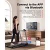 3.5HP Foldable Treadmill with Incline, 350 LBS Capacity Treadmill with LED, 0.6-10 mph Folding Treadmill Bluetooth Connectivity