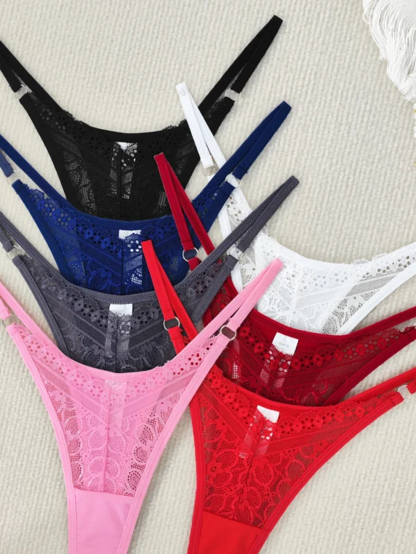 7PCS/Set Women's Panties Sexy Lingerie Lady Thongs G-Strings Comfortable Women Underwear Low Rise Female Underpants T-Backs