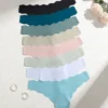 8Pcs Sexy Lingerie Women's Seamless Panties Ice Silk G-String Female Underpanties For Women Elasticity Thongs Secret G-String