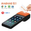 Android 8.1/13/14 PDA Terminal POS Machine 5.0" Touch Screen Built-in 58mm Bluetooth Thermal Receipt Printer Support Wifi GPS