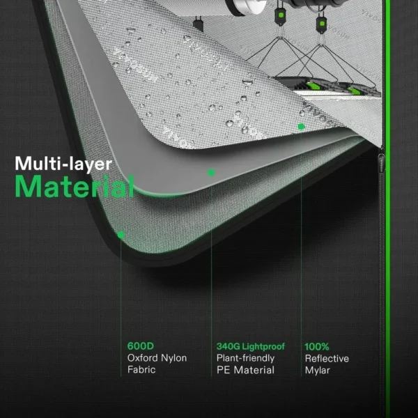 Grow Tent, 96"x48"x72" Roof Cube Tent with Observation Window and Floor Tray for Hydroponics Indoor Plant