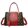 Luxury Handbag Fashion Print Large Capacity Soft Leather Women Shoulder Crossbody Bag Leisure Designer Ladies Purses and Handbag
