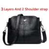 Luxury Handbag Fashion Print Large Capacity Soft Leather Women Shoulder Crossbody Bag Leisure Designer Ladies Purses and Handbag