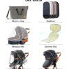 Luxury Portable Travel Pram 3 in 1Baby Stroller High Landscape Baby Pushchair Baby Travel Stroller Newborn Stroller