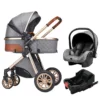 Luxury Portable Travel Pram 3 in 1Baby Stroller High Landscape Baby Pushchair Baby Travel Stroller Newborn Stroller