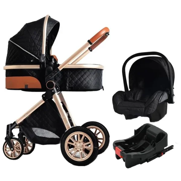 526843600 Luxury Portable Travel Pram 3 in 1Baby Stroller High Landscape Baby Pushchair Baby Travel Stroller Newborn Stroller