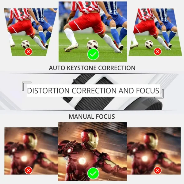 Mini Projector with WiFi and Bluetooth, 1080P DLP Portable Movie Projector Home and Outdoor, Built-in Battery & Android System
