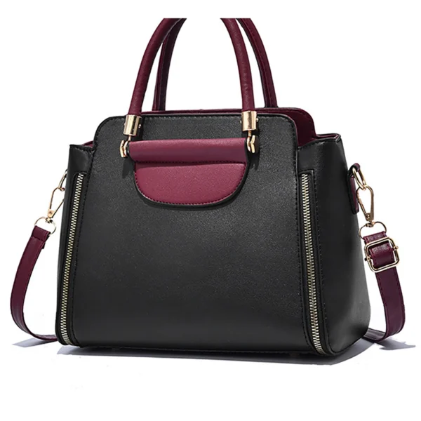 New Women's Bag Large Capacity Handbag Korean Version Contrasting Color Atmospheric Single Shoulder Diagonal Bag Ladies Handbag