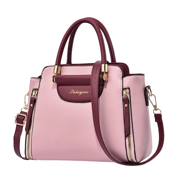 New Women's Bag Large Capacity Handbag Korean Version Contrasting Color Atmospheric Single Shoulder Diagonal Bag Ladies Handbag
