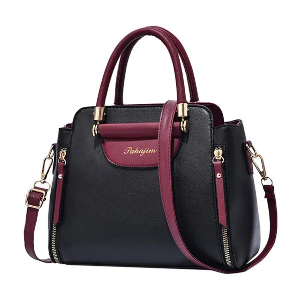 New Women's Bag Large Capacity Handbag Korean Version Contrasting Color Atmospheric Single Shoulder Diagonal Bag Ladies Handbag