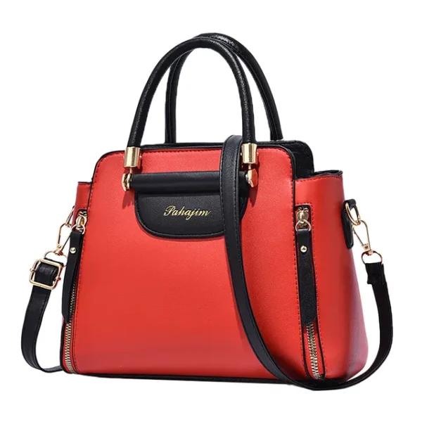 New Women's Bag Large Capacity Handbag Korean Version Contrasting Color Atmospheric Single Shoulder Diagonal Bag Ladies Handbag