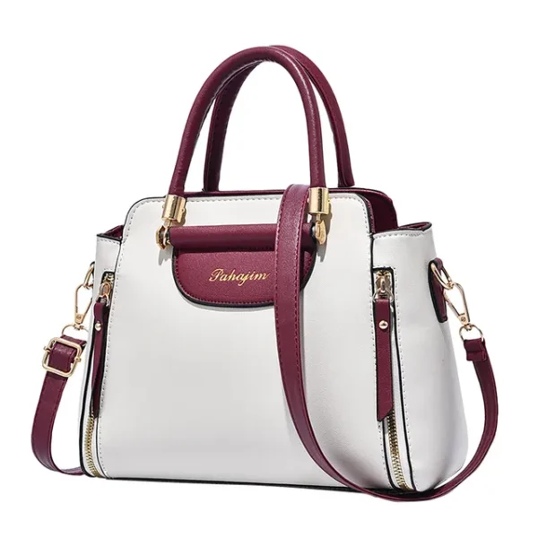 New Women's Bag Large Capacity Handbag Korean Version Contrasting Color Atmospheric Single Shoulder Diagonal Bag Ladies Handbag