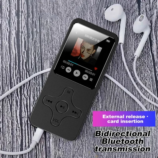 Portable 32GB MP4 MP3 Player Bluetooth Mini HiFi Music Player with E-Book FM Radio Recorder Video Play Built-in Speaker 1.8 Inch
