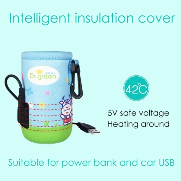 Portable Baby Travel Stroller Bag USB Milk Water Warmer Insulated Bag Baby Nursing Bottle Heater Feeding Bottle Bags