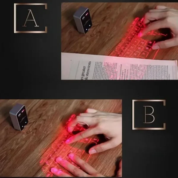 Portable Laser Projection Keyboard Infrared Bluetooth Virtual Keyboards 250*100 MM Zoom Gestures Connect to Smartphones/Computer