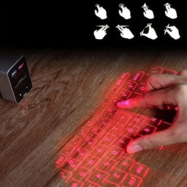 Portable Laser Projection Keyboard Infrared Bluetooth Virtual Keyboards 250*100 MM Zoom Gestures Connect to Smartphones/Computer