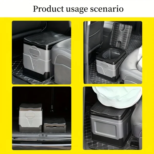 Portable Toilet for Outdoor Activities - Foldable and Movable Car Toilet for Camping, Hiking, and Trekking
