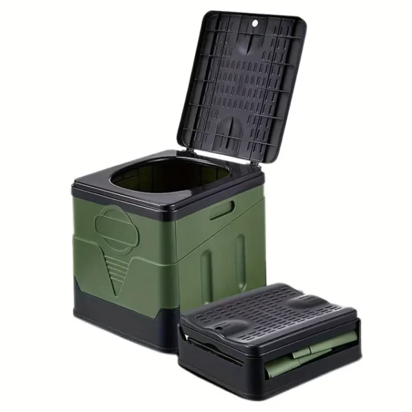 Portable Toilet for Outdoor Activities - Foldable and Movable Car Toilet for Camping, Hiking, and Trekking