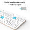 Portable Wireless Folding Keyboard for IPad IPhone Mac with Phone Holder Rechargeable Multilingual Wireless Bluetooth Keyboard