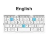 Portable Wireless Folding Keyboard for IPad IPhone Mac with Phone Holder Rechargeable Multilingual Wireless Bluetooth Keyboard