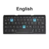 Portable Wireless Folding Keyboard for IPad IPhone Mac with Phone Holder Rechargeable Multilingual Wireless Bluetooth Keyboard