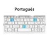 Portable Wireless Folding Keyboard for IPad IPhone Mac with Phone Holder Rechargeable Multilingual Wireless Bluetooth Keyboard