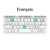 Portable Wireless Folding Keyboard for IPad IPhone Mac with Phone Holder Rechargeable Multilingual Wireless Bluetooth Keyboard