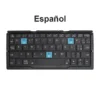 Portable Wireless Folding Keyboard for IPad IPhone Mac with Phone Holder Rechargeable Multilingual Wireless Bluetooth Keyboard