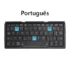 Portable Wireless Folding Keyboard for IPad IPhone Mac with Phone Holder Rechargeable Multilingual Wireless Bluetooth Keyboard