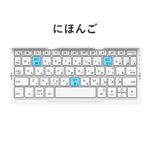 Portable Wireless Folding Keyboard for IPad IPhone Mac with Phone Holder Rechargeable Multilingual Wireless Bluetooth Keyboard