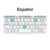 Portable Wireless Folding Keyboard for IPad IPhone Mac with Phone Holder Rechargeable Multilingual Wireless Bluetooth Keyboard