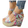 Shoes for Women Leisure Women Wedge Heel Shoes 2024 Summer Sandals Party Platform Open Toe Sandalias De Mujer 35-40