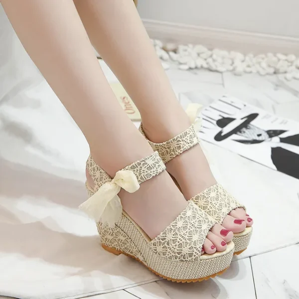 Shoes for Women Leisure Women Wedge Heel Shoes 2024 Summer Sandals Party Platform Open Toe Sandalias De Mujer 35-40