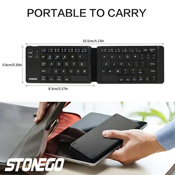 Stonego foldable wireless Bluetooth keyboard for Android Windows smartphones tablets and laptops