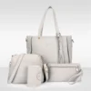 Woman Bag 2024 New Fashion Four-Piece Shoulder Bag Set Messenger Bag Wallet Handbag Bolsa Feminina Luxury Girls Messenger Bag