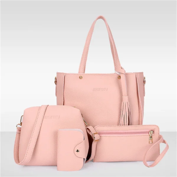 Woman Bag 2024 New Fashion Four-Piece Shoulder Bag Set Messenger Bag Wallet Handbag Bolsa Feminina Luxury Girls Messenger Bag