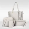 Woman Bag 2024 New Fashion Four-Piece Shoulder Bag Set Messenger Bag Wallet Handbag Bolsa Feminina Luxury Girls Messenger Bag