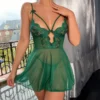 Women's Sexy Lace Nightdress Women's Bow Lingerie Pajamas Set Babydoll Costumes Erotic Hot Dresses Exotic Pajamas Sex Sleepwear