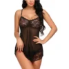Women's Sexy Lace Nightdress Women's Bow Lingerie Pajamas Set Babydoll Costumes Erotic Hot Dresses Exotic Pajamas Sex Sleepwear