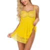 Women's Sexy Lace Nightdress Women's Bow Lingerie Pajamas Set Babydoll Costumes Erotic Hot Dresses Exotic Pajamas Sex Sleepwear
