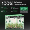osun S848 4X8 Grow Tent, 96""X48""X80"" High Reflective Mylar With Observation Window And Floor Tray For Hydroponics Indoor