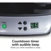 Dual Breakfast Sandwich Maker with Timer, Silver