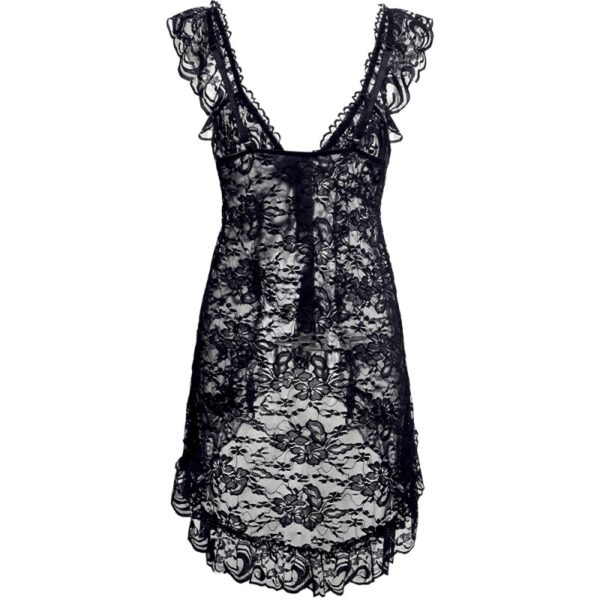 Sexy Lace Lingerie Dress Women Homewear Night Gowns + G-string Sexy Panties Nightwear Sleepwear Sets