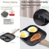 Kitchen Egg Frying Pan Nonstick Pancake Pans 3/4-Cups Cookware Pancake Pan Egg Pan Suitable for Gas Stove Induction Cooker 1 Pcs