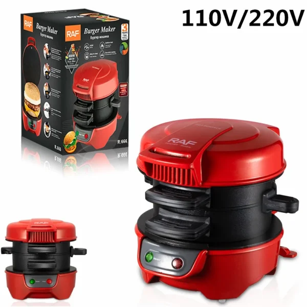 Mini Electric Burger Sandwich Maker Machine Non Stick 220V 110V Toaster Grill Baking Pancake Pan for Bread Kitchen Home 토스트기 빵