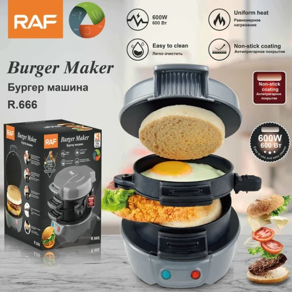 Mini Electric Burger Sandwich Maker Machine Non Stick 220V 110V Toaster Grill Baking Pancake Pan for Bread Kitchen Home 토스트기 빵