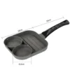Non-Stick Breakfast Pan Three-In-One Non-Stick Pan Multi-Function Omelette Pan Artifact Induction Cooker Flat Bottom Small Fry