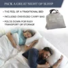 Pillow Top Plush Queen Air Mattress With Built-in High-Speed Pump Best For Home, Camping, Guests, 20" Queen Size Luxur