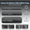 Queen Air Mattress with Built in Pump 18 Inch High Queen Air Mattress 1-3 Minutes Fast Self Inflating Air Mattress Black & Gray