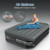 Queen Air Mattress with Built in Pump 18 Inch High Queen Air Mattress 1-3 Minutes Fast Self Inflating Air Mattress Black & Gray
